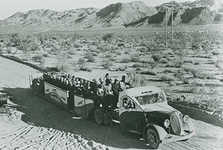 Early Greyhound bus travelling